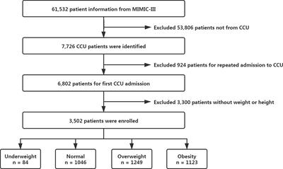 Association Between Obesity and Lower Short- and Long-Term Mortality in Coronary Care Unit Patients: A Cohort Study of the MIMIC-III Database